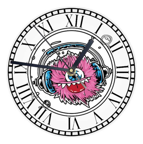 Reloj Redondo Madera Brillante Marciano Mod 23