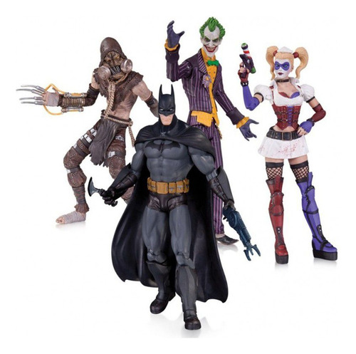 The Joker, Harley Quinn, Batman E Scarecrow - Arkham Asylum