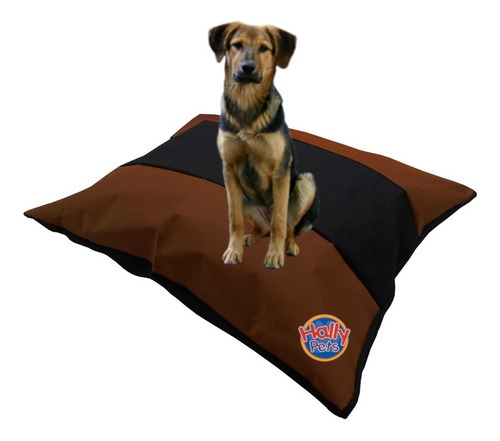 Cama Colchón Lavable Para Mascotas Gigante Bicolor Color Marrón