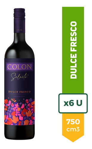 Vino Colon Selecto Tinto Dulce 750ml Caja X6 La Barra