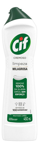 Saponáceo Cremoso Multiuso Limão Cif Poder Natural Squeeze 450ml