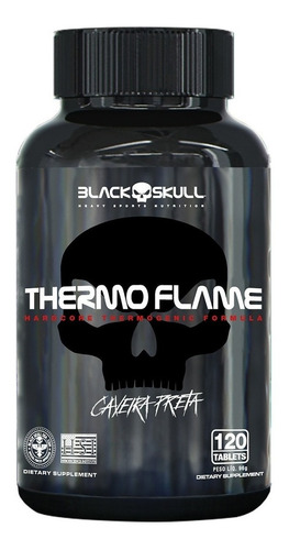 Thermo Flame TermogĂȘnico Pote Com 120 Tabletes - Black Skull