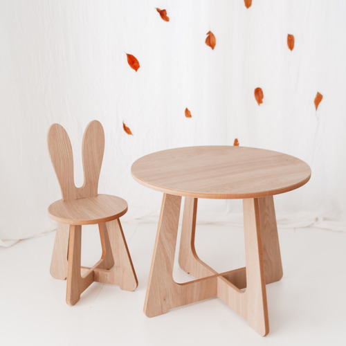 Imagen 4 de 10 de Juego De Mesa + 2 Sillas De Madera - Envío Gratis