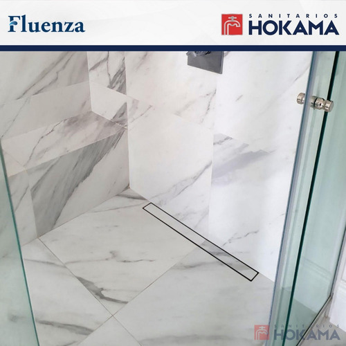 Imagen 4 de 10 de Rejilla Lineal Ducha 70cm Revestimiento Porcelanato Baño Box