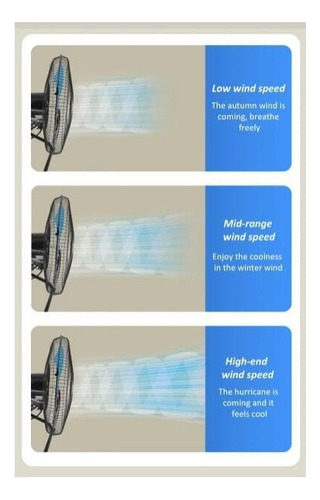 Ventilador 19 Pulgadas Pedestal Piso Pared 3 En 1 Aspas Metálica 3 Velocidades Movimiento Oscilatorio Potencia De 55w Ventilador 3 En 1 Amoloria H500/n, 45cm De Diámetro 127v