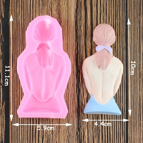 Imagen 1 de 1 de Molde De Silicon Repostería, Pasta, Mujer De Espalda