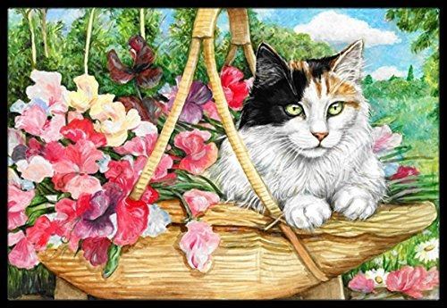 Tesoros De La Caroline Cdco0178mat Gato En Cesta Mat 18 X 27