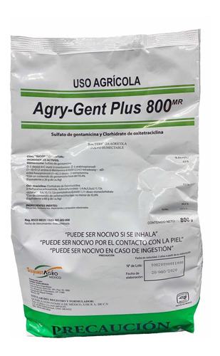 Agri-gent Plus 800 Manchas Pudriciones Bacterias 800 Gramos