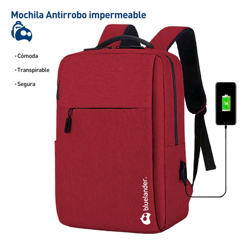 4 Mochilas Antirrobo Laptop Impermeable Con Puerto Usb