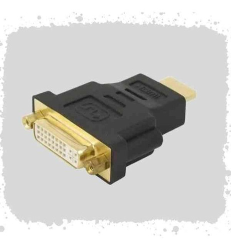 Adaptador Conector Dvi-i 24.5 Fêmea X Hdmi 19 Pinos Macho