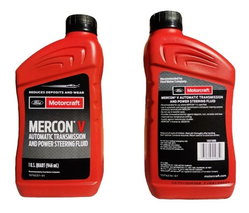 Imagen 2 de 3 de Aceite Caja Automática Atf Mercon V Motorcraft Pack 5un