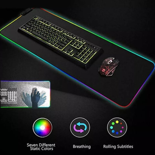 Pad Mouse Gamer Rgb Iluminado 80cm X 30cm