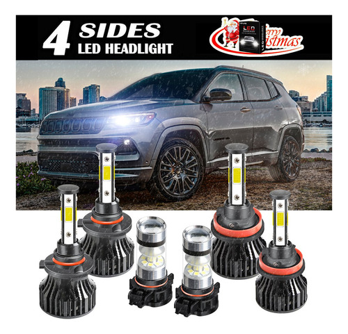 Kit De Bombillas Led Antiniebla Para Jeep Compass 2011-2013