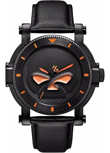 Reloj Harley Davidson Calavera Luminiscente Original 78a114