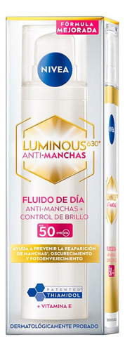Nivea Fluido Facial Luminous630 Fps50 Antimanchas 40ml Todo Tipo De Piel Día/noche