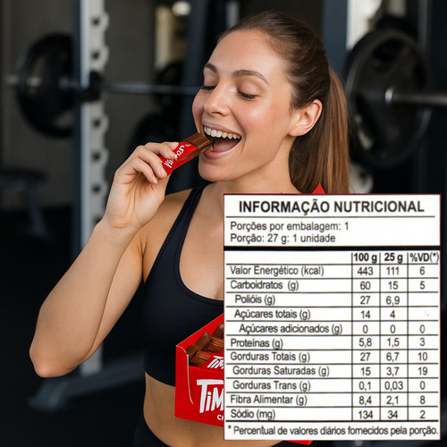 Lanche Fit Wafer Chocolate Ao Leite Zero Adição De Açúcar