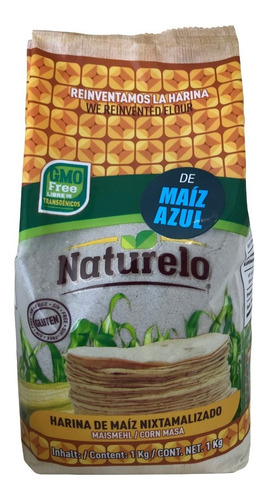 Naturelo Harina De Maíz Nixtamalizado De Maiz Azul 1 Kg