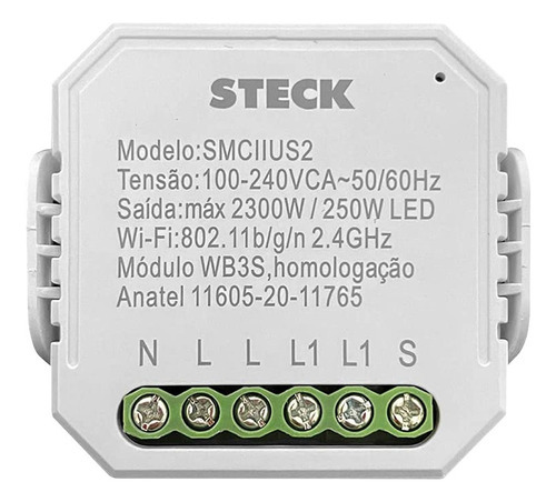 Modulo Inteligente Mini Smart Wifi Automação App Alexa Steck