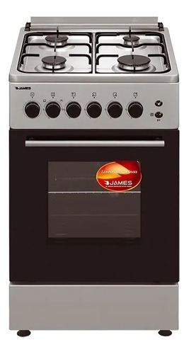 Cocina A Gas James 4 Hornallas C/grill A Gas Acero Inox C212