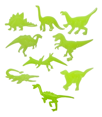 Dinosaurios Decorativos Fluorecente Brillan En La Oscuridad.