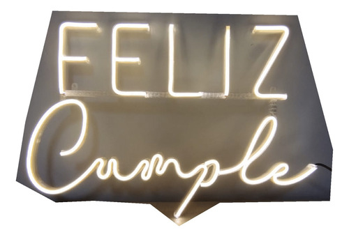 Cartel Neon Led Feliz Cumple