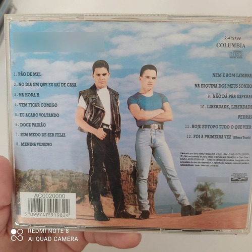 Cd Zezé Di Camargo E Luciano - Pão De Mel (Usado)