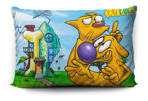 Imagen 1 de 5 de Funda De Almohada Catdog 70x45cm Vudú Love