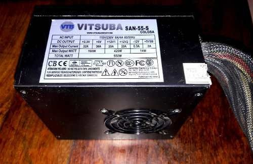 Fuente de alimentación para PC Vitsuba SAN-55-S 550W