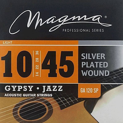 Cuerda Magma Ga120sp para guitarra Gypsy Jazz 10-45, plateada