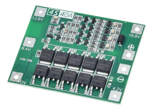 Módulo De Carga De Baterías Litio 16.8v 4s 40a