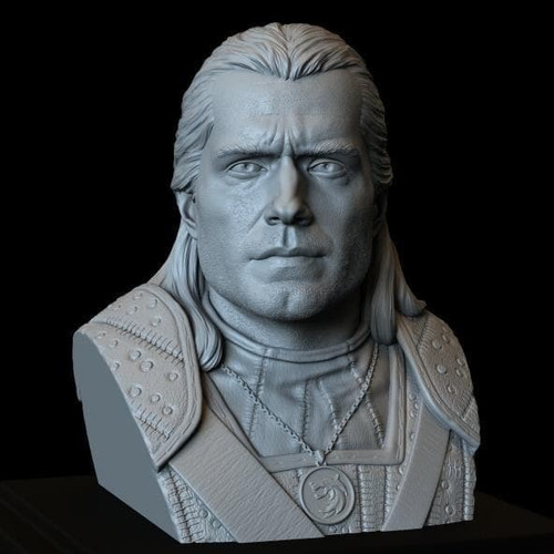 Archivo Stl Impresión 3d - The Witcher - Geralt Netflix Bust