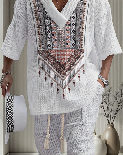 Conjunto De Camiseta Y Pantalones Cortos De Verano Informal
