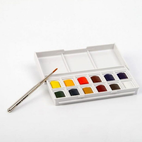 Set Acuarelas Cotman Wisor & Newton X 12 C. + 1 Pincel