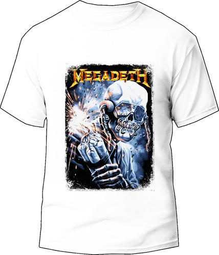 Camiseta  Megadeth Rock Metal Bca Urbanoz