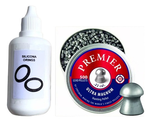 Balines Crosman Premier 5,5 X 500 + Silicona * Bondone