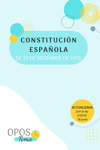Libro: Opostime Constitución Española De 1978