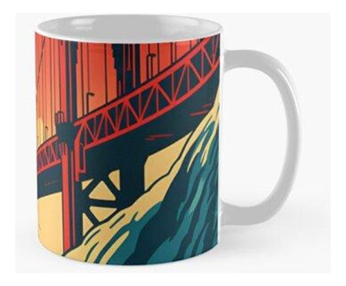 Taza El Puente Golden Gate En San Francisco California Calid