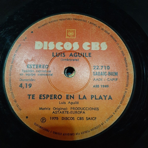 Simple Luis Aguile Discos Cbs 22710 C22