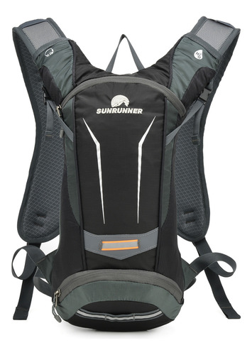 Mochila Trekking Sunrunner Aerios Ultra Liviana Ergonómica Color Negro Diseño De La Tela Liso