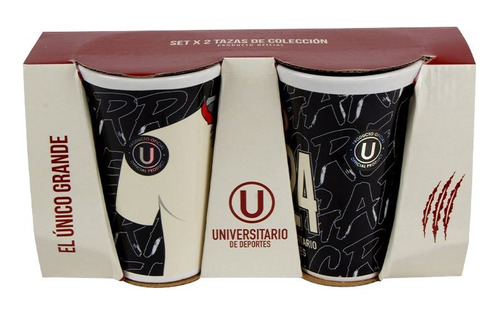 Set De 2 Tazas Oficiales Del Club Universitario De Deportes