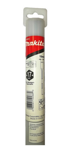 Imagen 2 de 5 de Cincel Plano Makita 450 Mm D-26602 Encastre Hexagonal 17 Mm