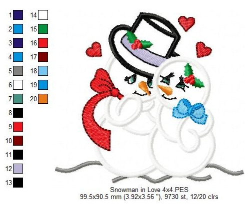 Matriz Para Bordados Maquina Navidad Muñeco De Nieves 1796