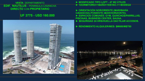 Dpto/loft Edificio Nautilus 1d+1b+1est+1bga. Directo Dueño