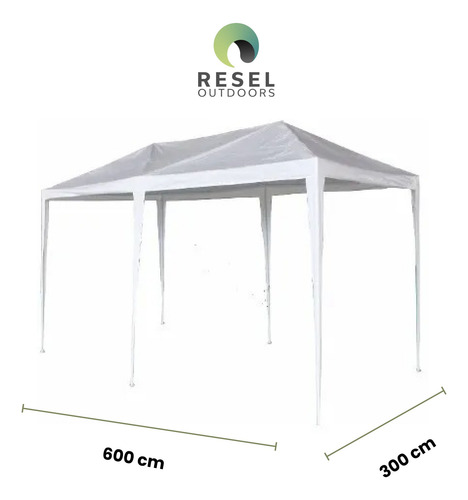 Toldo De Fiesta 6x3 Con 4 Paredes Blanco