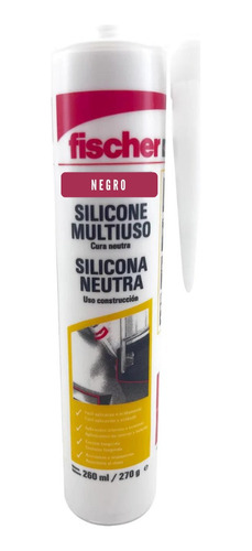 Silicona Construcción Multiuso Fischer Neutra Negro X260ml