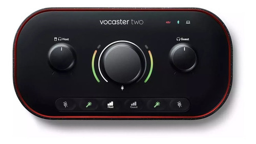 Focusrite Vocaster Two Interfaz 2 Canales Streaming Podcast Color Negro