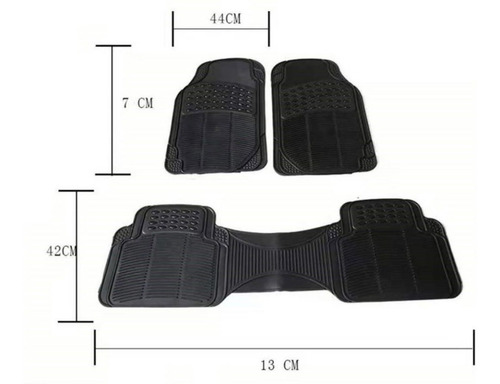 Set 3 Piezas Pisos De Goma Para Vehículos Universal Auto Jl