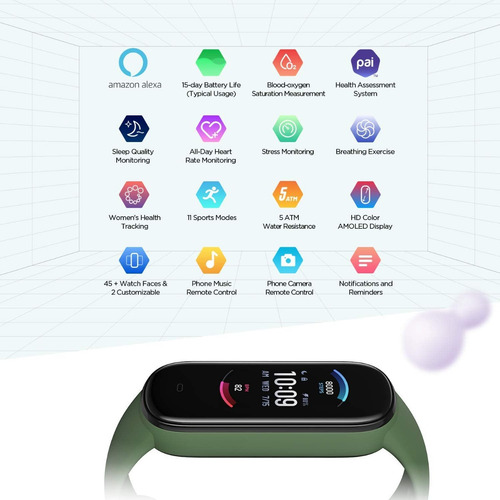 Imagen 2 de 7 de Amazfit Band 5 Smart Watch Con 2 Correas