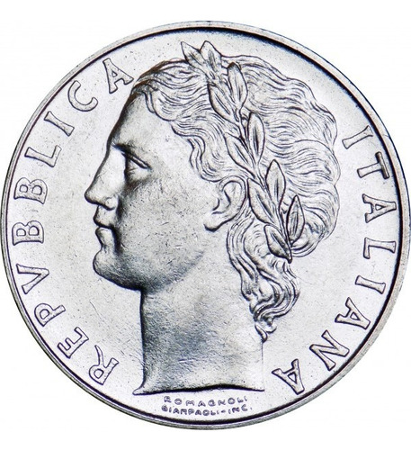 Moneda Italia 100 Liras - Año 1969.