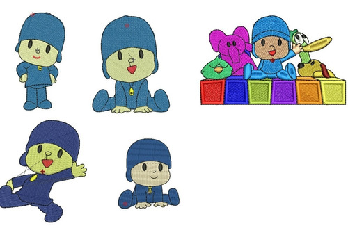 Diseño De Matrices P/ Maquina De Bordar Pocoyo Pes Jef Dst